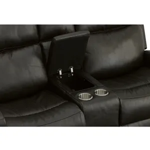 Power Reclining Loveseat with Console & Power Headrests