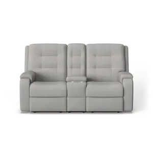 Power Reclining Loveseat with Console & Power Headrests & Lumbar