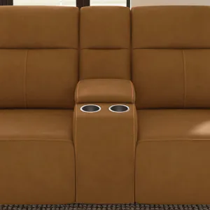 Power Reclining Loveseat with Console & Power Headrests