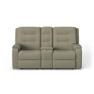 Power Reclining Loveseat with Console & Power Headrests & Lumbar