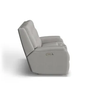 Power Reclining Loveseat with Console & Power Headrests & Lumbar