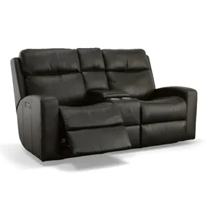 Power Reclining Loveseat with Console & Power Headrests
