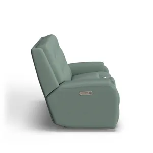 Power Reclining Loveseat with Console & Power Headrests & Lumbar