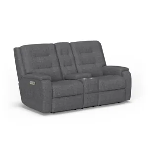 Power Reclining Loveseat with Console & Power Headrests & Lumbar