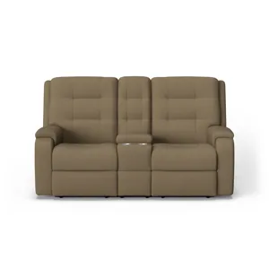 Power Reclining Loveseat with Console & Power Headrests & Lumbar
