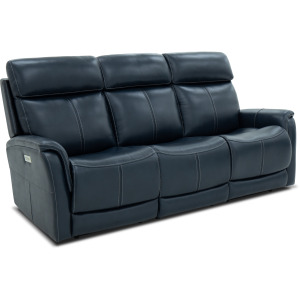 View Power Reclining Sofa with Console, Power Headrests & Lumbar