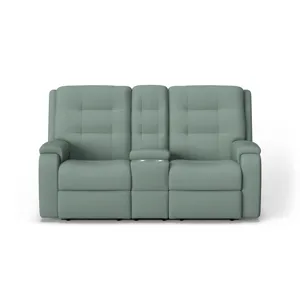 Power Reclining Loveseat with Console & Power Headrests & Lumbar