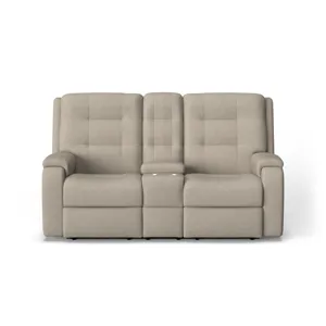 Power Reclining Loveseat with Console & Power Headrests & Lumbar