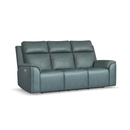 Vernon Power Reclining Sofa with Console, Power Headrest, Lumbar, Heat & Massage