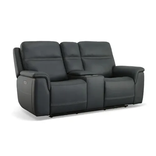 Sawyer Pwr Recl Loveseat w/ Console, Pwr Hdrsts, Lumbar