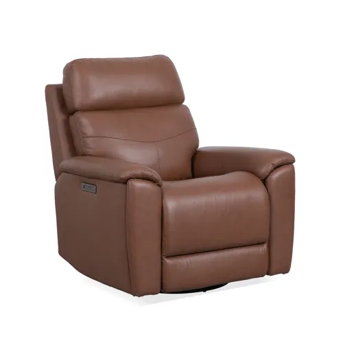Refined Perfect Match Power Swivel Gliding Recliner with Power Headrest & Lumbar
