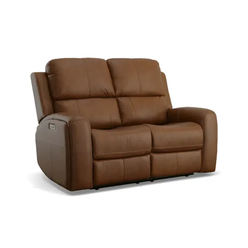 Linden Power Reclining Loveseat with Power Headrests & Lumbar