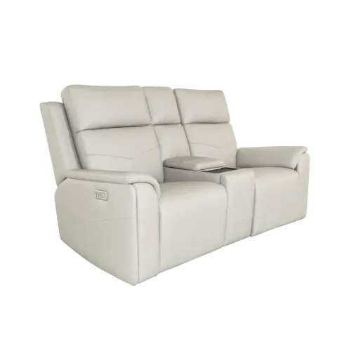 Vernon Power Reclining Loveseat with Console, Power Headrests, Lumbar, Heat & Massage