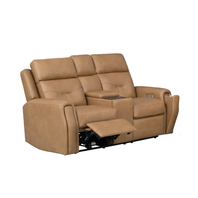 Power Reclining Loveseat with Console, Power Headrest, Lumbar, Heat & Massage
