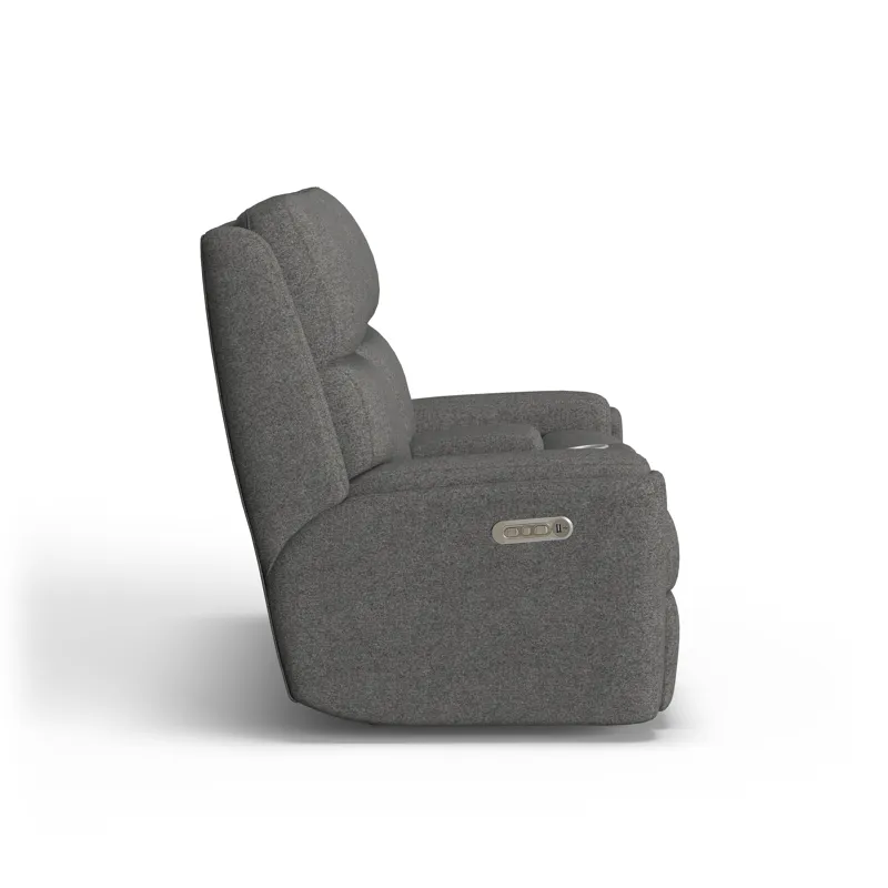 Power Reclining Loveseat with Console & Power Headrests