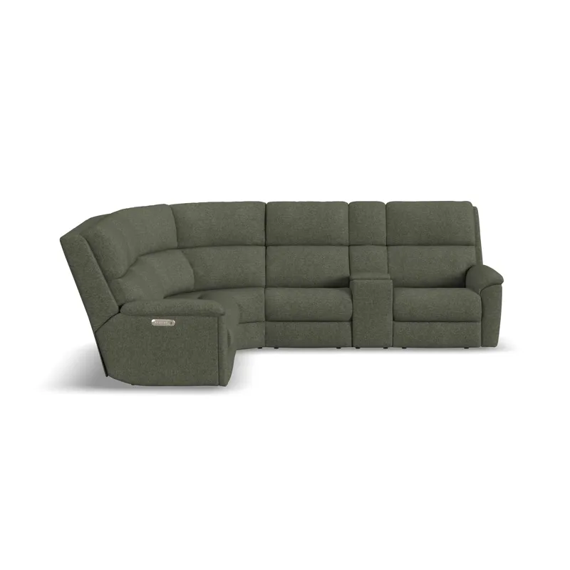 Power Reclining Sectional with Power Headrest & Lumbar