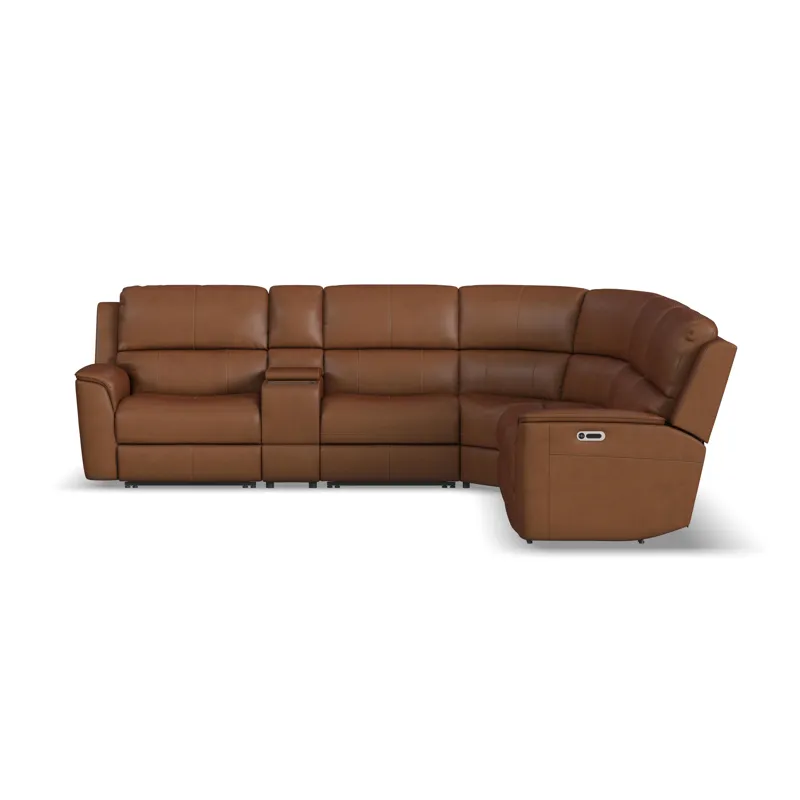 Power Reclining Sectional with Power Headrests & Lumbar