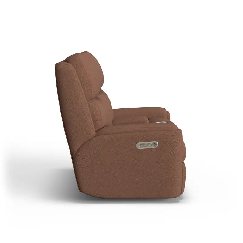 Power Reclining Loveseat with Console & Power Headrests
