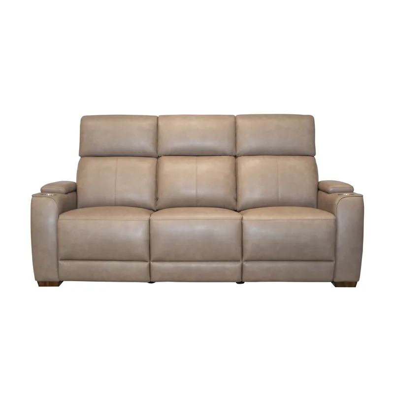 Power Reclining Sofa with Console, Power Headrest, Lumbar, Heat, Massage & Pulse