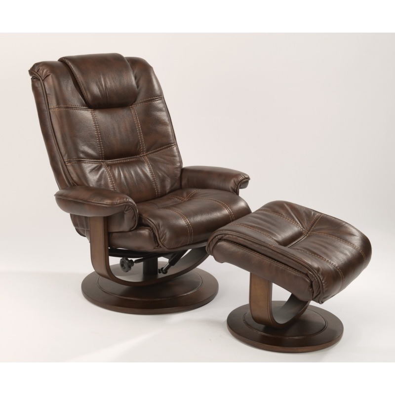 Leather Chair and Ottoman