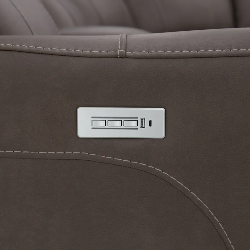 Power Reclining Sectional with Power Headrests & Lumbar