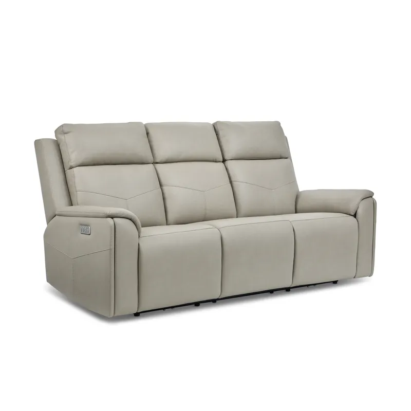 Power Reclining Sofa with Console, Power Headrest, Lumbar, Heat & Massage