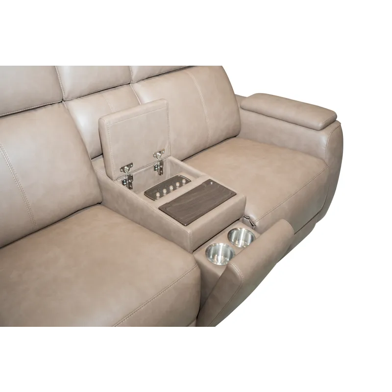 Power Reclining Loveseat with Console, Power Headrest, Lumbar, Heat, Massage & Pulse