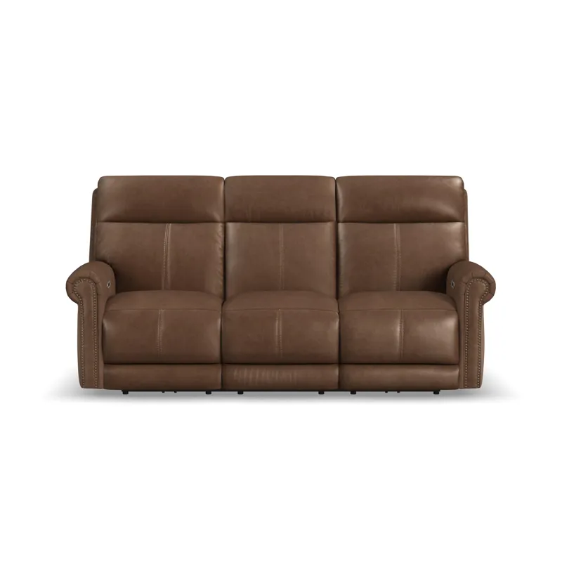 Power Reclining Sofa with Console, Power Headrest & Lumbar