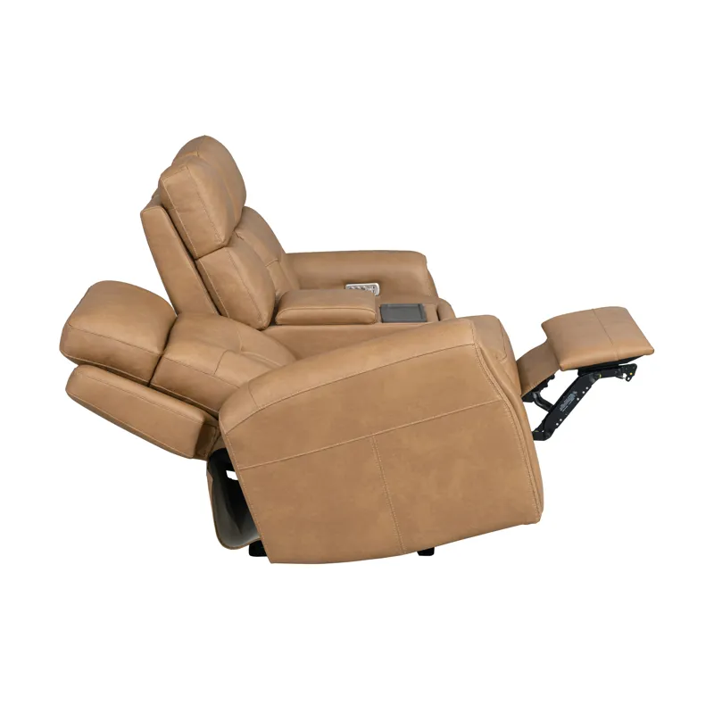 Power Reclining Loveseat with Console, Power Headrest, Lumbar, Heat & Massage