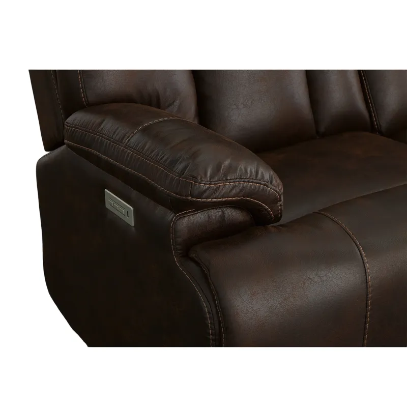Power Reclining Loveseat with Power Headrests & Lumbar