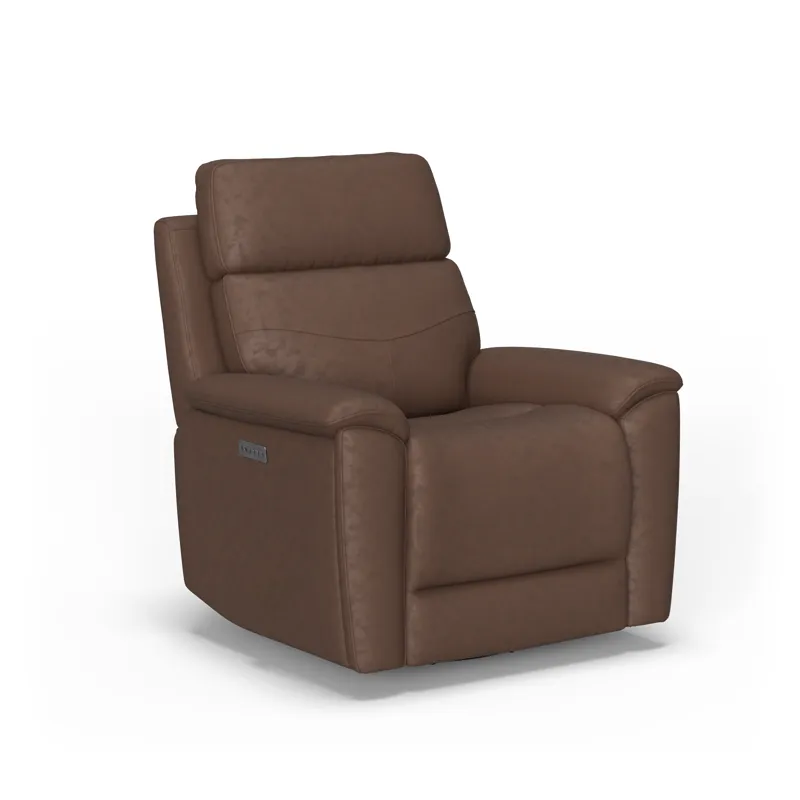 Power Swivel Gliding Recliner with Power Headrest & Lumbar