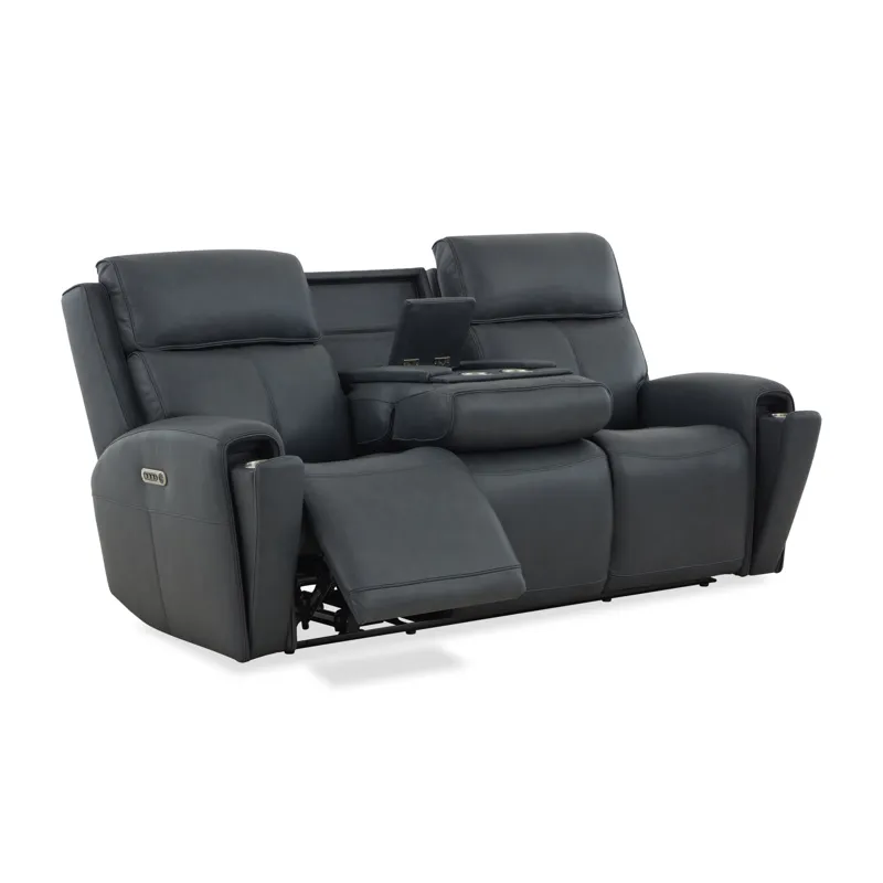 Power Reclining Sofa with Console, Power Headrest & Lumbar