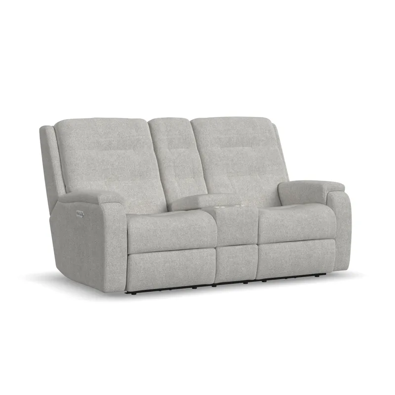 Power Reclining Loveseat with Console & Power Headrests