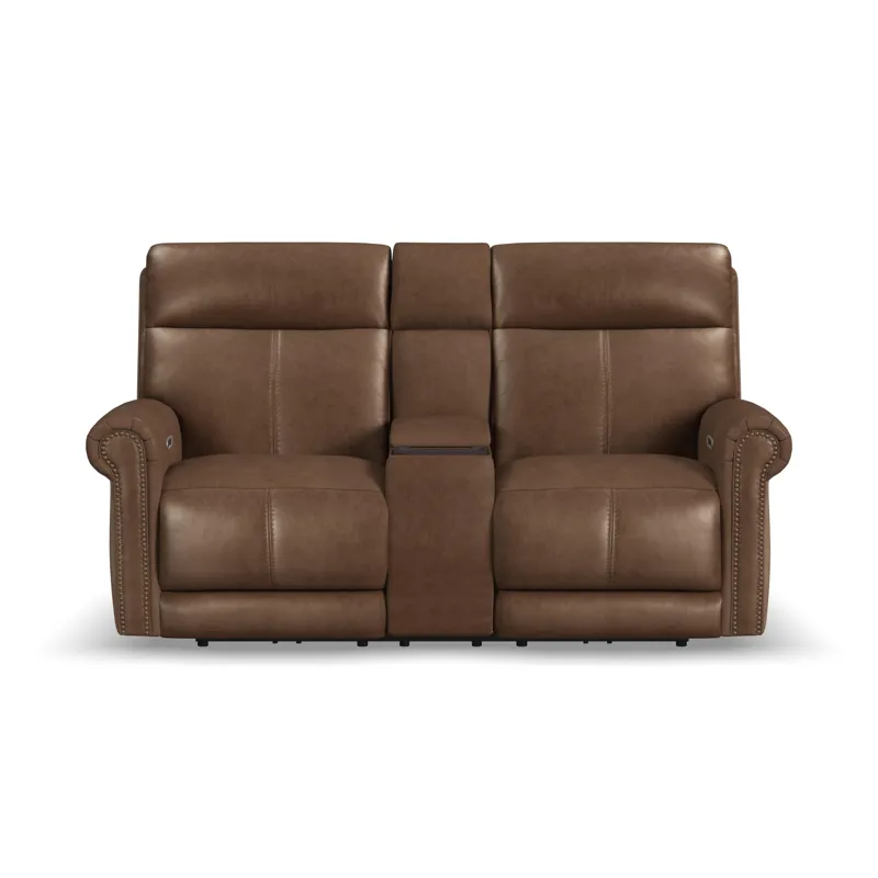 Power Reclining Loveseat with Console, Power Headrest & Lumbar
