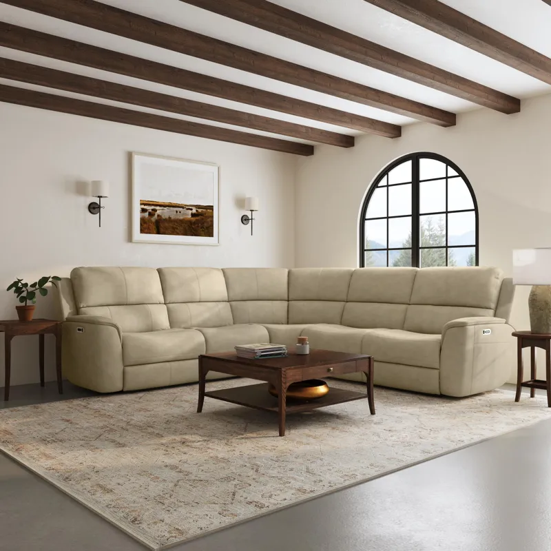 Power Reclining Sectional with Power Headrest & Lumbar