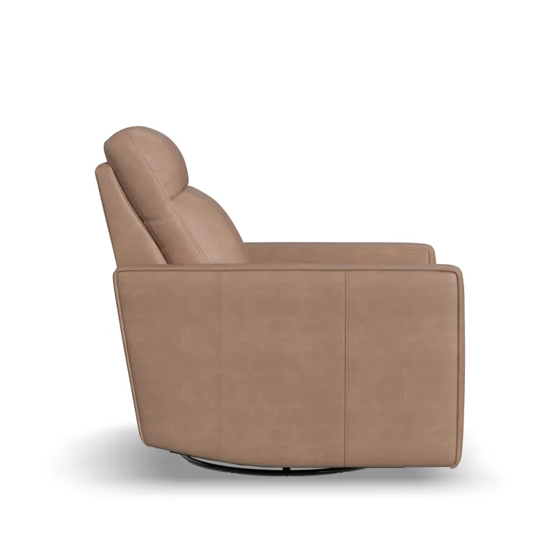 Power Swivel Gliding Recliner with Power Headrest, Lumbar, Heat & Massage