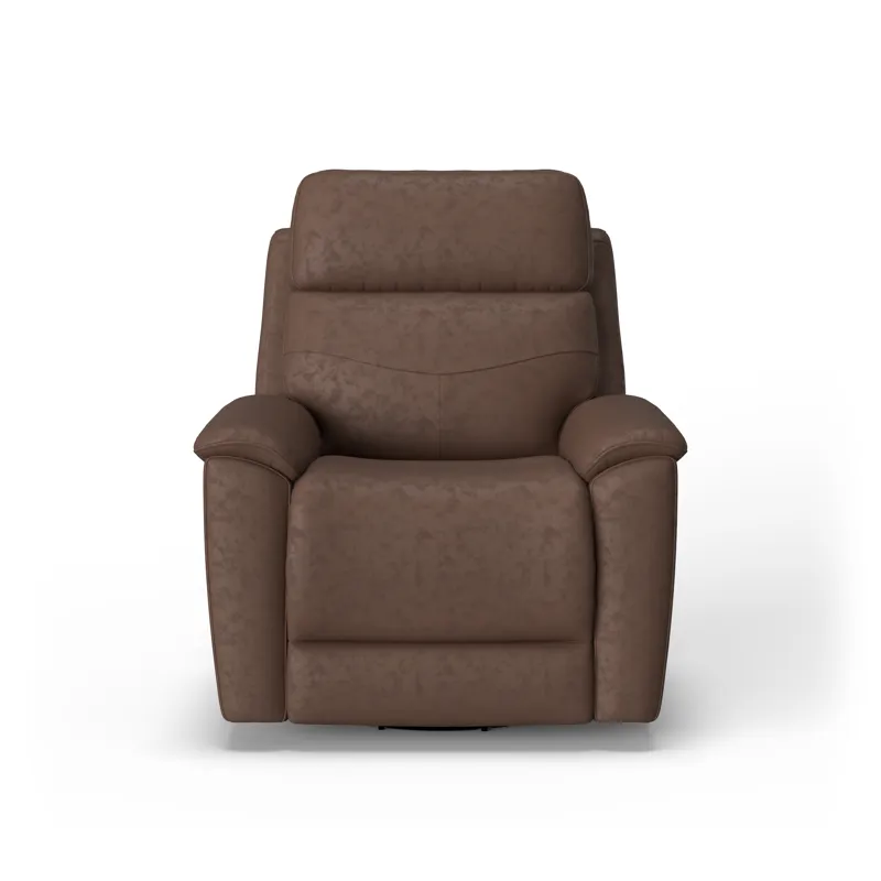 Power Swivel Gliding Recliner with Power Headrest & Lumbar