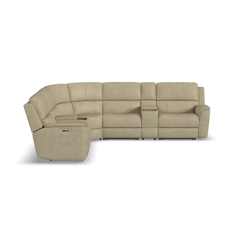Power Reclining Sectional with Power Headrest & Lumbar
