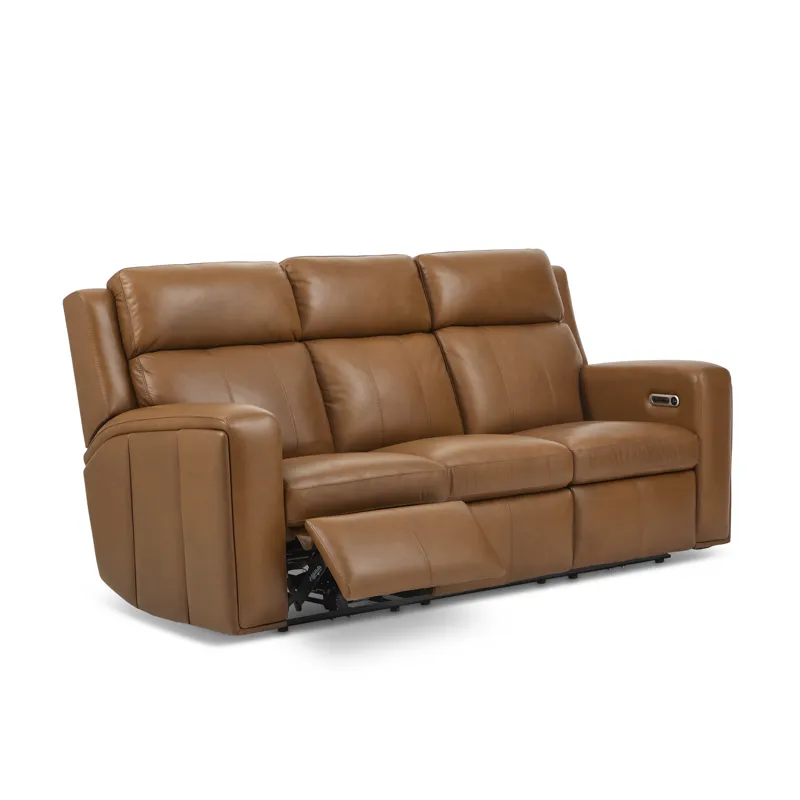 Power Reclining Sofa with Power Headrests & Lumbar