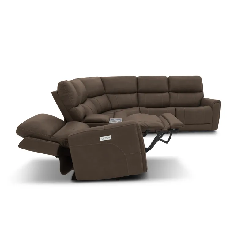 Power Reclining Sectional with Power Headrests & Lumbar
