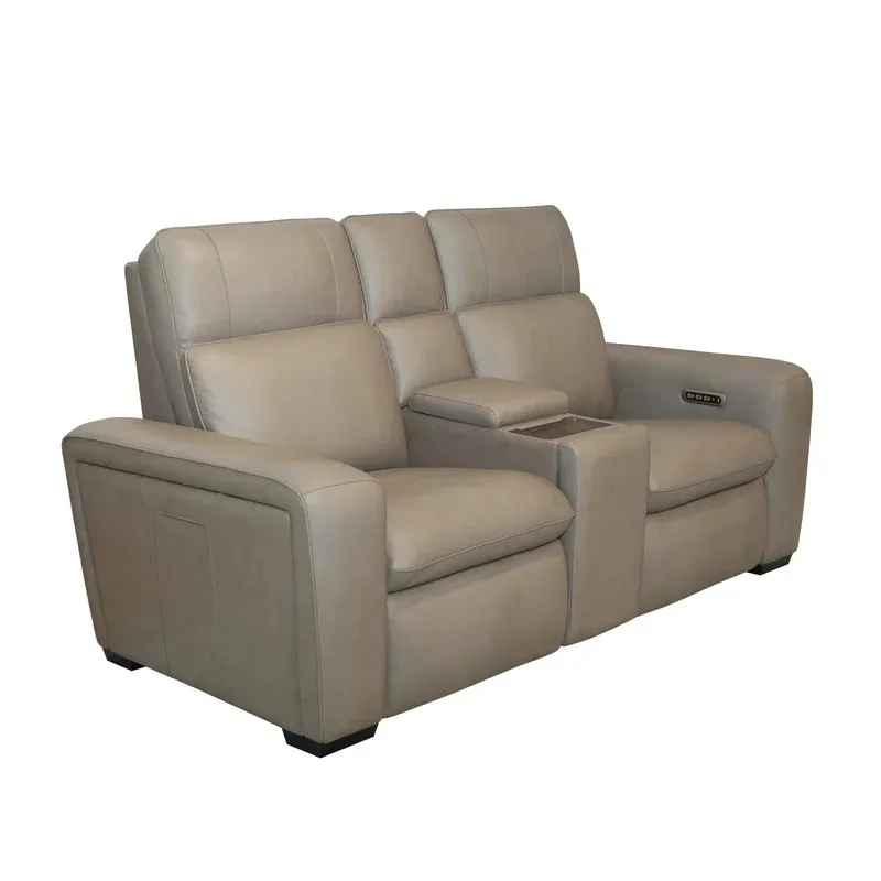 Sense Power Reclining Loveseat with Console, Power Headrest, Lumbar &amp; Pulse