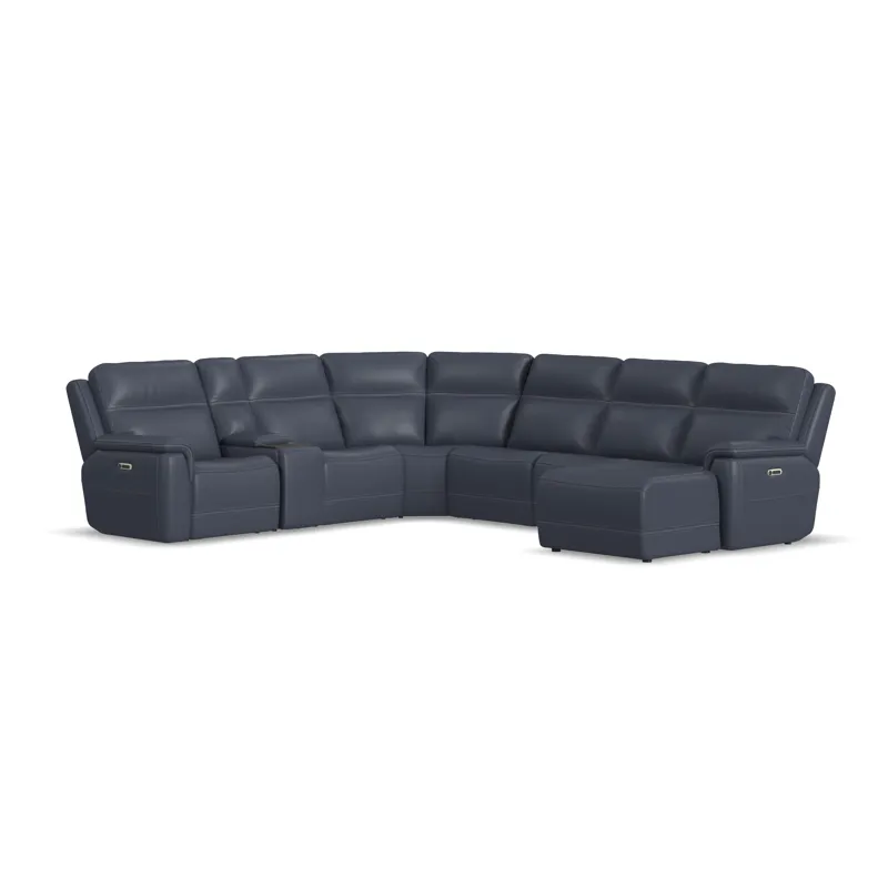 Power Reclining Sectional with Power Headrests & Lumbar
