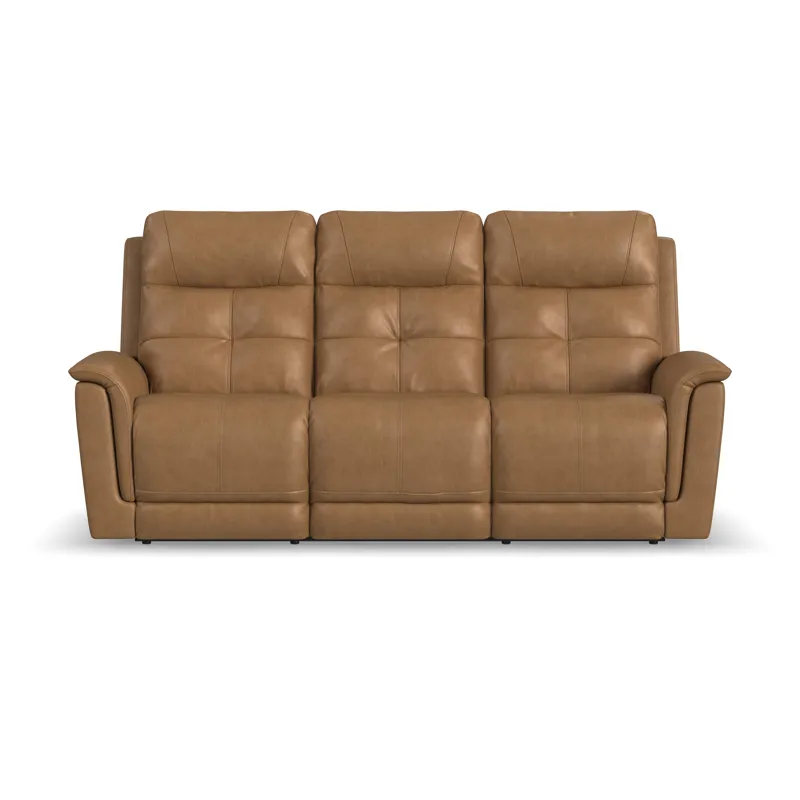 Power Reclining Sofa with Console, Power Headrest, Lumbar, Heat & Massage