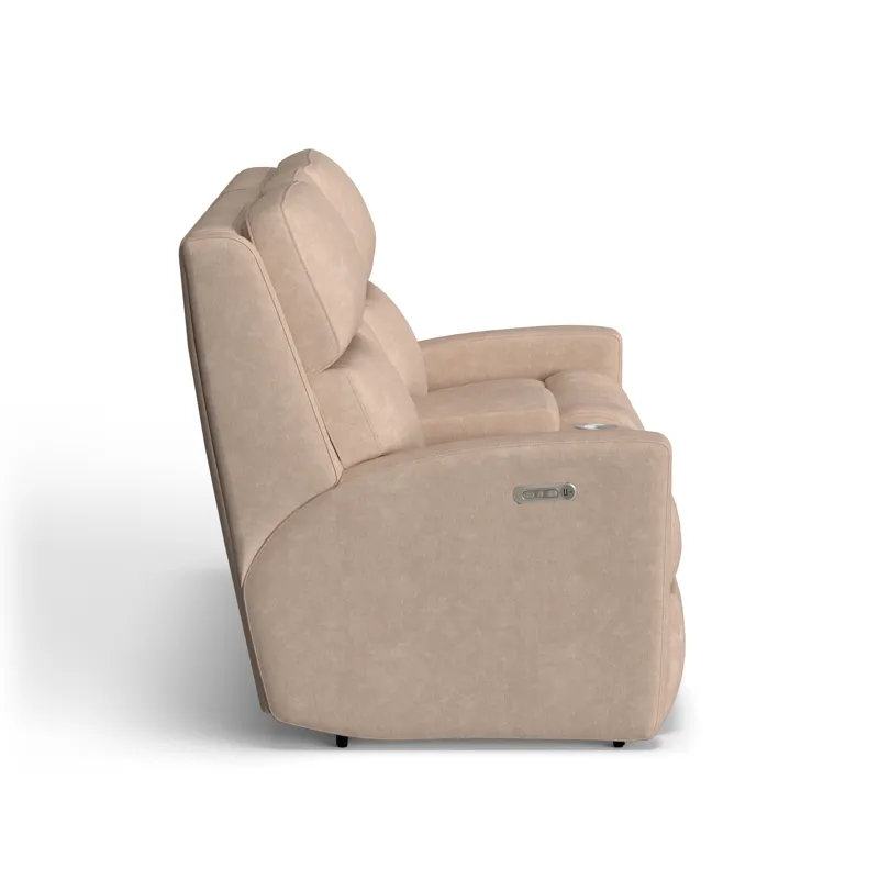Power Reclining Loveseat with Console & Power Headrests