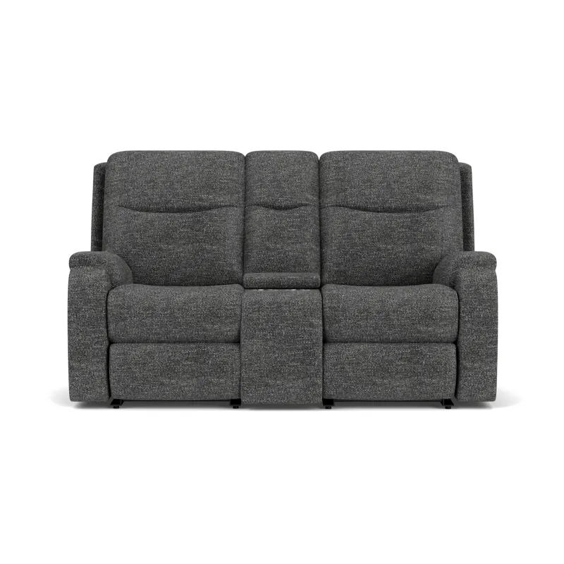 Power Reclining Loveseat with Console & Power Headrests & Lumbar