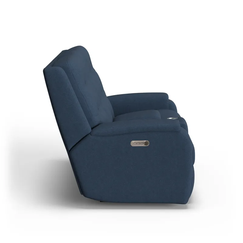 Power Reclining Loveseat with Console & Power Headrests & Lumbar
