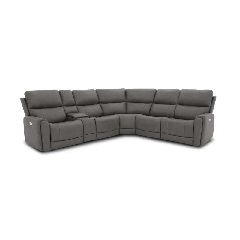 Power Reclining Sectional with Power Headrests & Lumbar