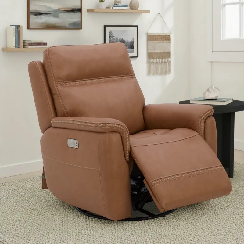 Swivel Glider with Power Headrest, Lumbar, Heat & Massage