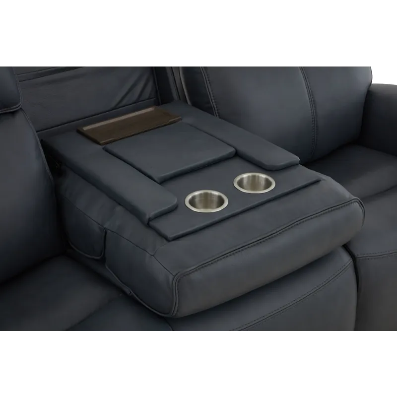 Power Reclining Sofa with Console, Power Headrest & Lumbar