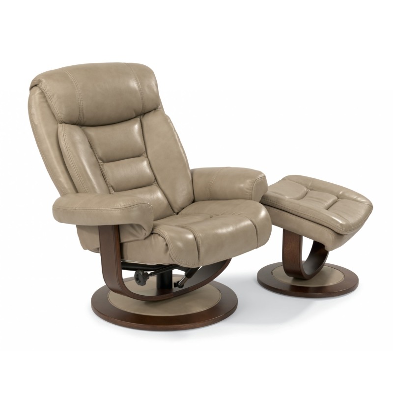Leather Chair and Ottoman